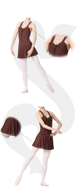 Agoky Mädchen Ballettkleid Gymnastik Camisole Trikot Leotard Ballett Tanzkleid Rüschen Geraffter Tutu Rock