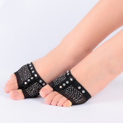 Barfussschläppchen - Foot Thongs mit Kristallsteinen dekoriert